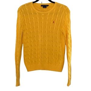 Ralph Lauren Yellow Cable-Knit Sweater